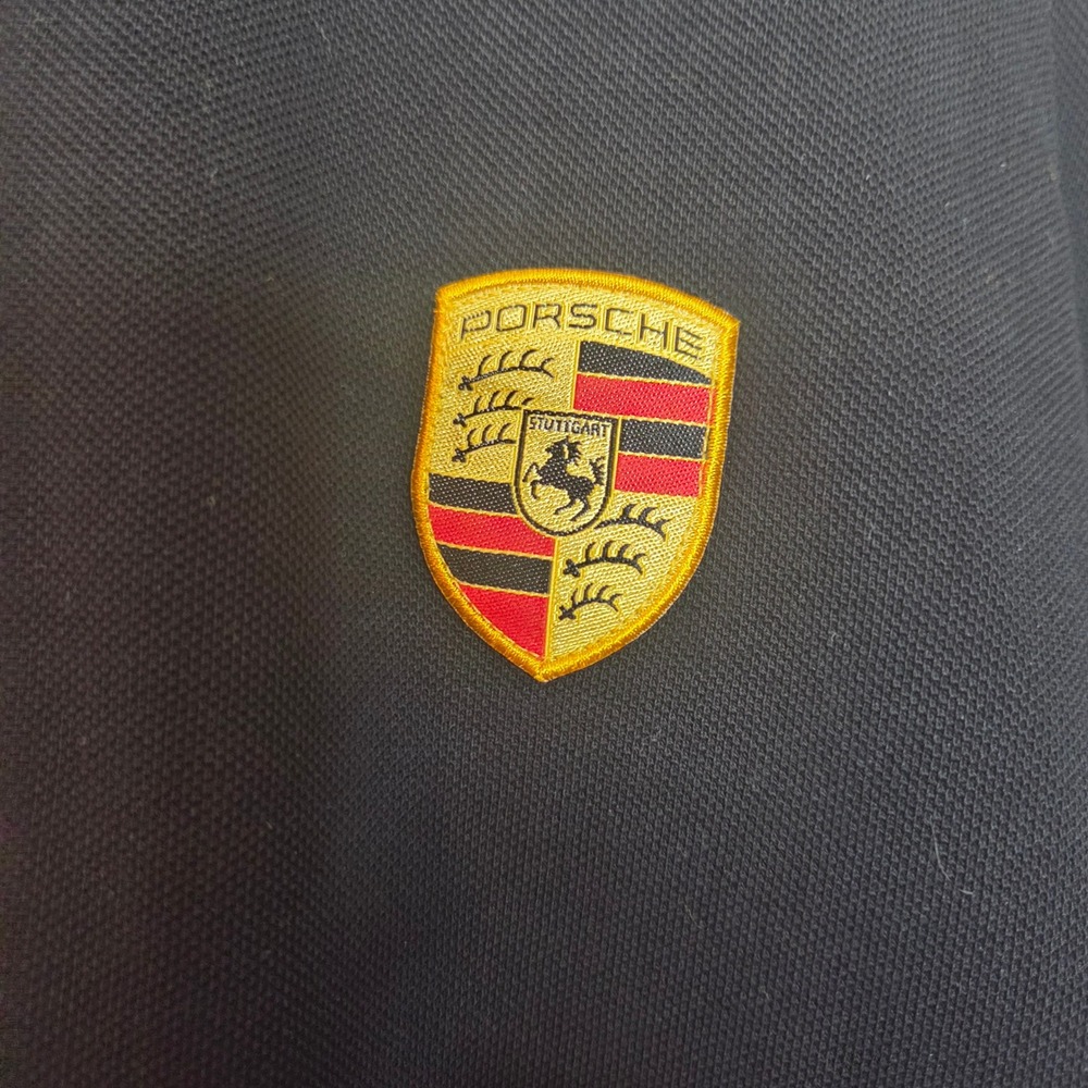 Porsche Drivers Selection Mens XL Black Polo Shirt Short Sleeve Crest Logo - Picture 3 of 5